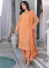 Merakish Luxury Chiffon Embroidered'23 - ST23-MK6 Orange Peel