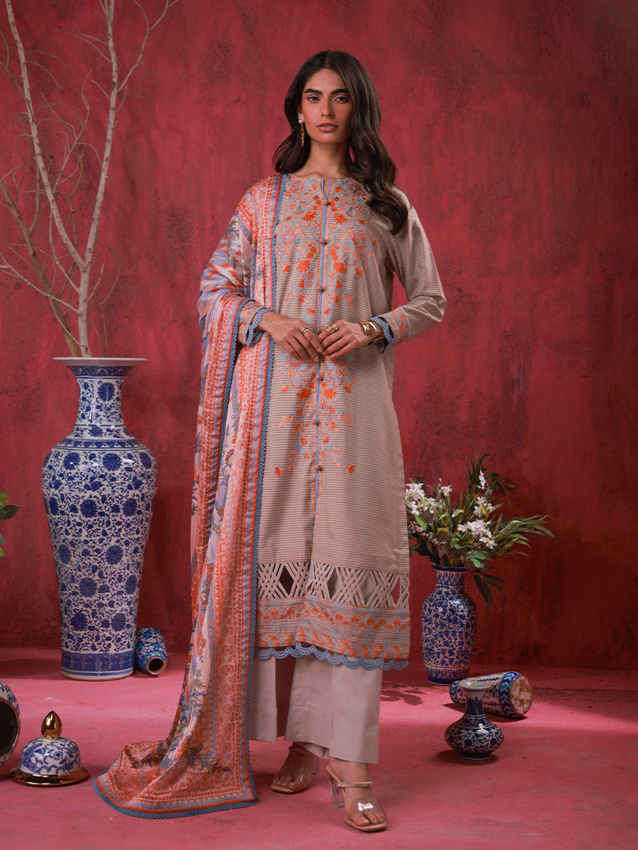 Salitex Zaria Luxury Lawn Embroidered Suits 3pc Un-Stitched - UNS24MI026UT