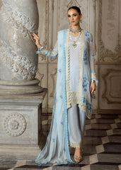 Merakish Luxury Chiffon Embroidered'23 - ST23-MK7 Baby Blue