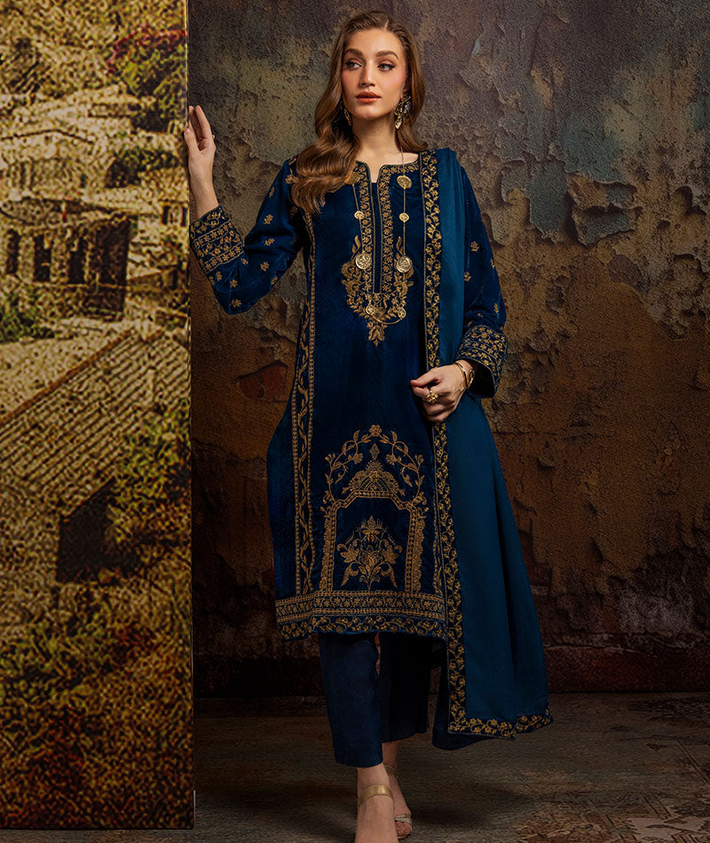 Merakish Luxury Velvet Collection - Antique Blue