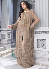 Merakish Luxury Chiffon Embroidered'23 - ST23-MK6 Moss Brown