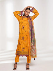 Mina By Salitex Embroidered Lawn Suit Unstitched 3 Piece SUNS24ALM028UT - Summer Collection