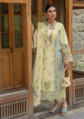 Crimson Luxury Lawn Embroidered Collection - Sun Kissed - Lemon
