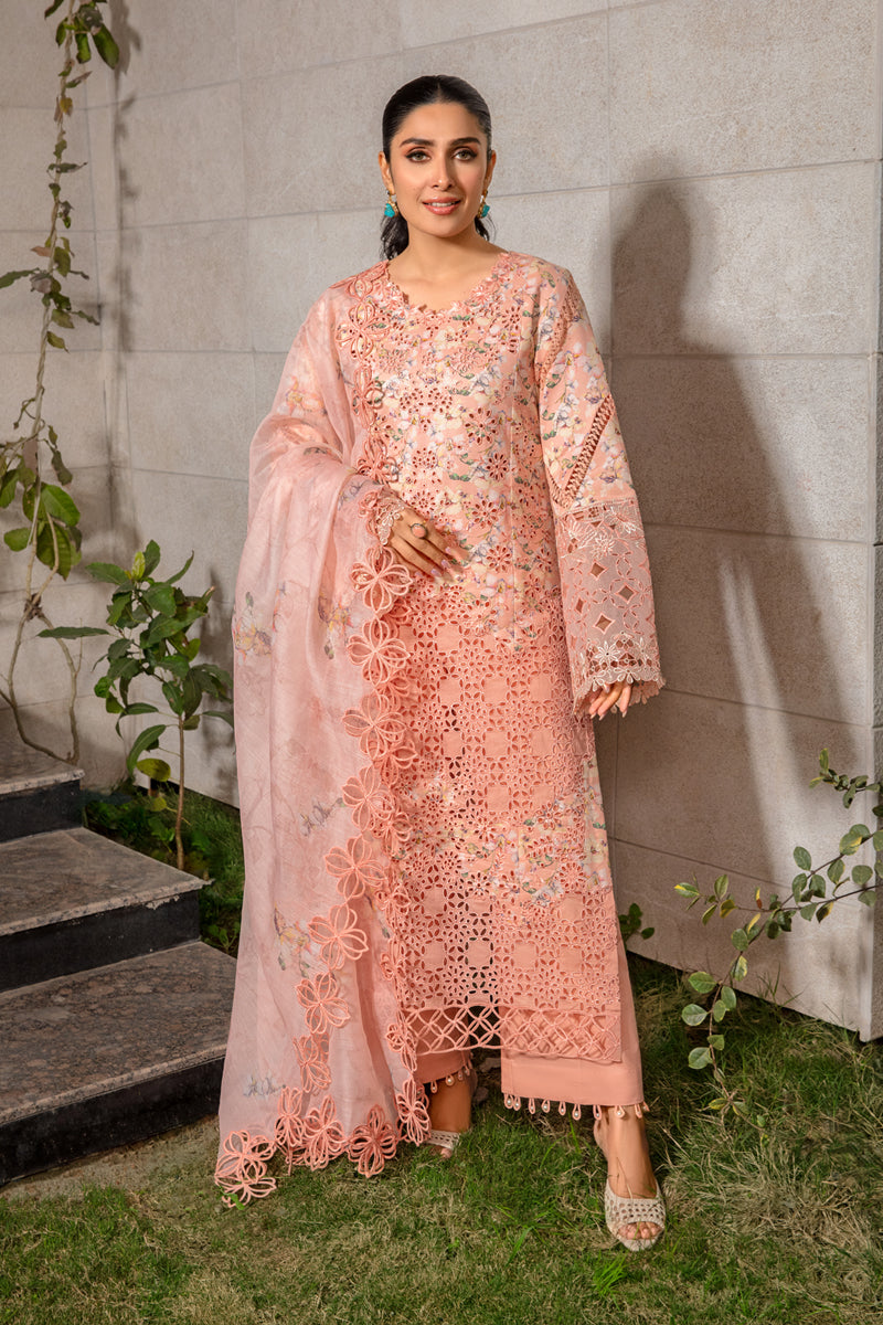 Rang Rasiya Embroidered Lawn Suits Unstitched 3 Piece RR24PE D-13 Mahi - Summer Eid Collection