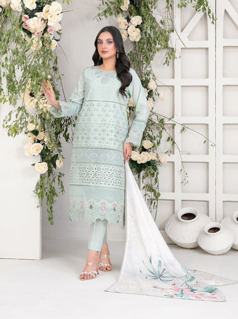 Tawakkal - Meethi Meethi Eid - Saija Schiffli Embroidered Suits - D-1238