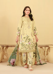 Tawakkal Fabrics Embroidered Staple Digital Print Suits Unstitched 3 Piece (Cutwork Dupatta) - D-4430 - Farda