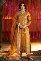 Singhar By Saad Shaikh Embroidered Raw Silk Suits Unstitched 3 Piece SSK25SG KAYA - Festive Collection