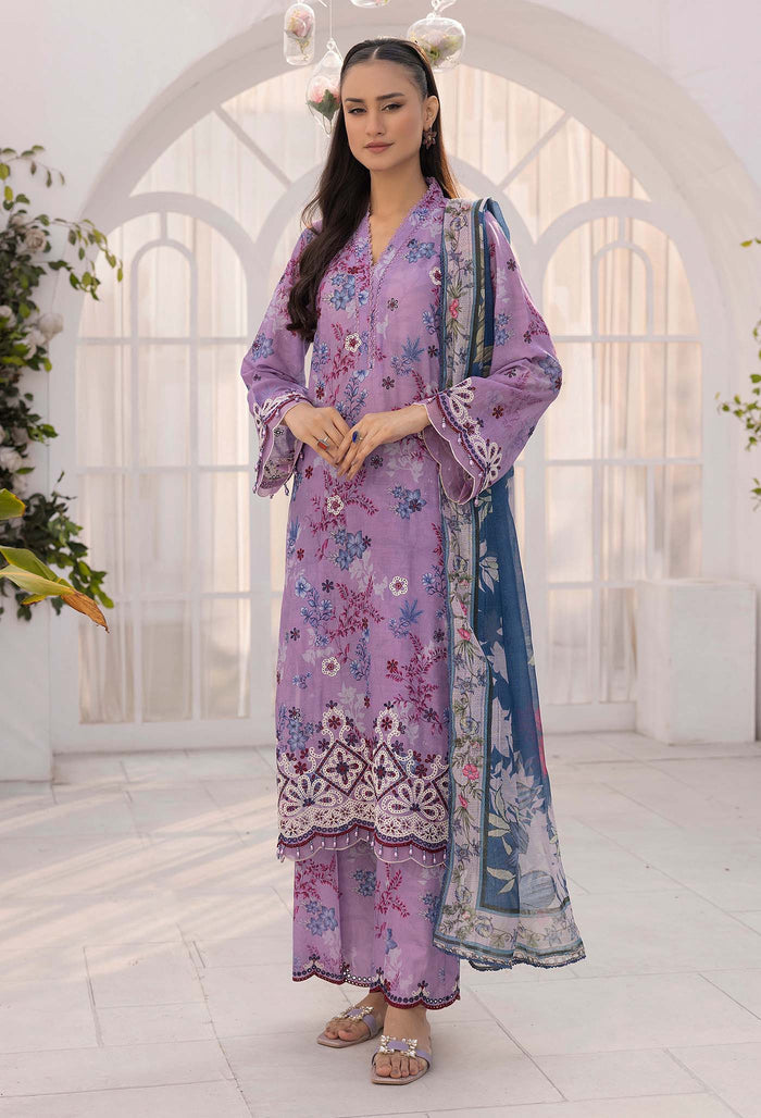 Adan Libas - Solana Embroidered Lawn Suits Unstitched 3 Piece ALSL- 01 - Lawn Collection