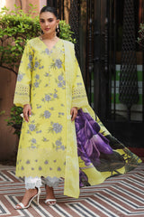 Alizeh Luxury Lawn Embroidered 3PC Un-Stitched Suit - AF-EPL-7043-DAVIAN