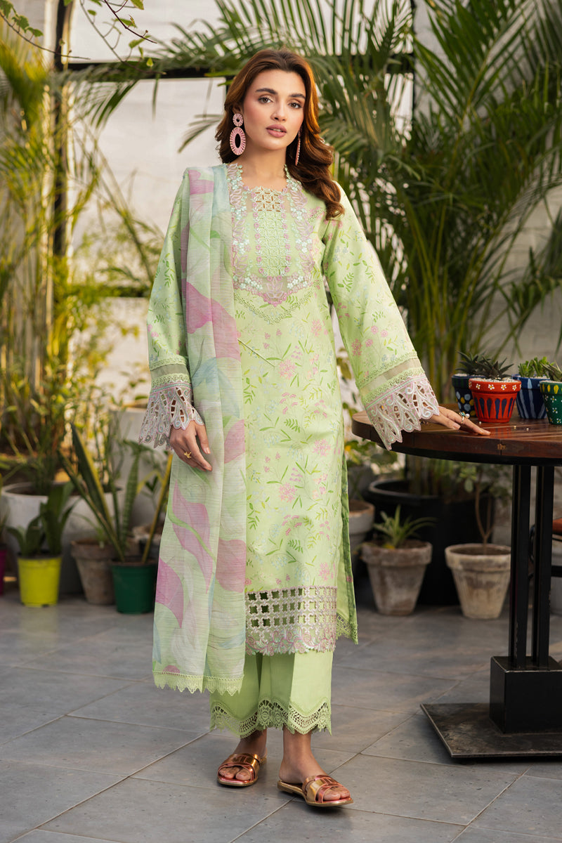 Lifestyle by Rang Rasiya Embroidered Lawn Suits Unstitched 3 Piece RR25LS D-06 Rosemary - Summer Collection