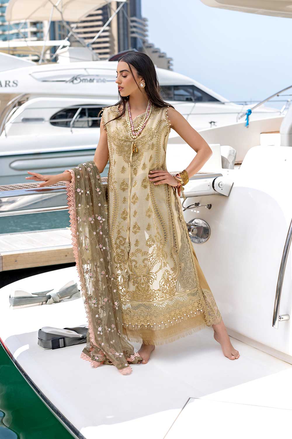 Sobia Nazir Embroidered Lawn Suits Unstitched 3 Piece SN22LL 10A - Luxury Summer Collection