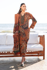 Baroque Embroidered Lawn Suits Unstitched 3 Piece BQ25EL- UF-4084 - Summer Collection