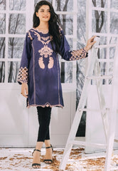 Al-Zohab Denim Embroidered Exclusive Shirts - D-05