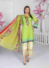 FLORAL FANTASIE LUXURY LAWN SS'21 (EMBROIDERED DUPATTA) - 05