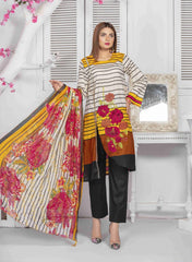 FLORAL FANTASIE LUXURY LAWN SS'21 (EMBROIDERED DUPATTA) - 06