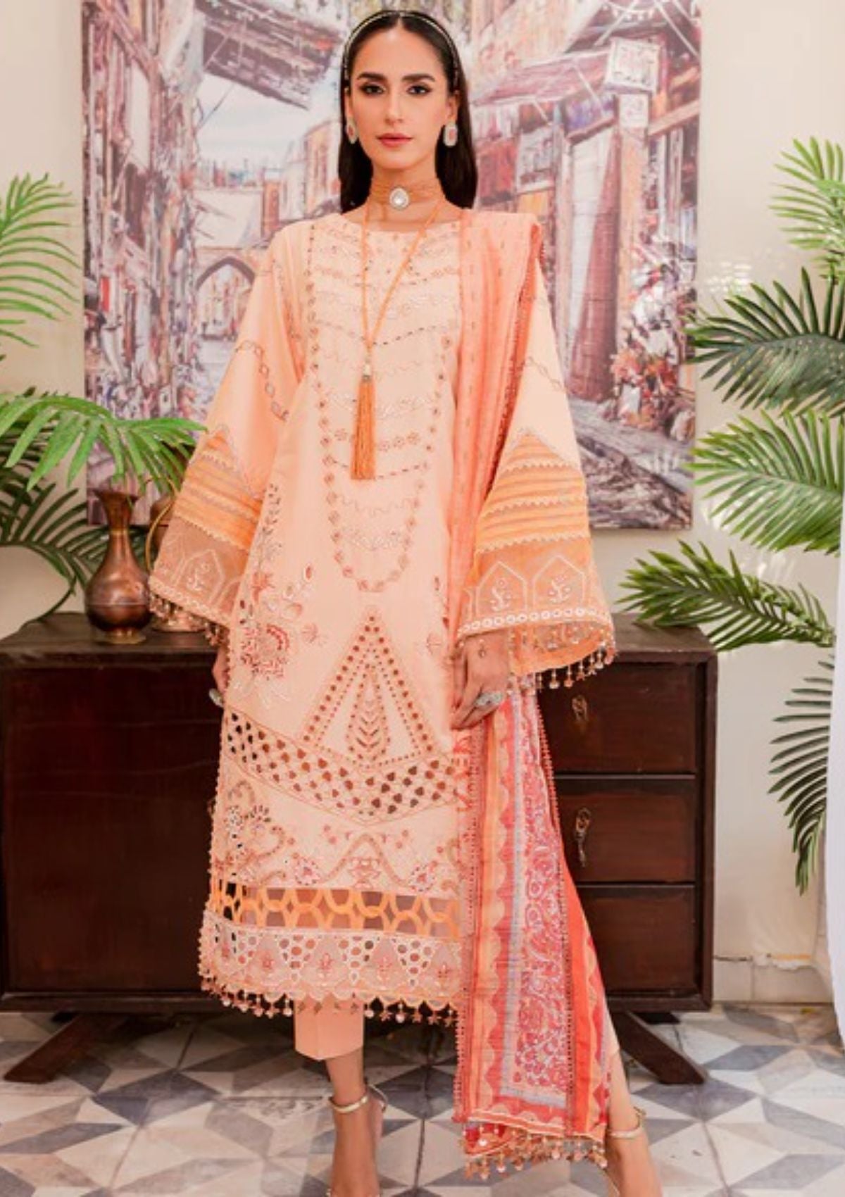 Nuray-e-Nazar by Parishay Embroidered Lawn Suits Unstitched 3 Piece PR23NNZ NEE-03 - Summer Collection