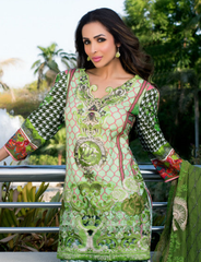 Stitched Zoya Didi Lawn Embroidered Kurti - 14 (Size-Small)