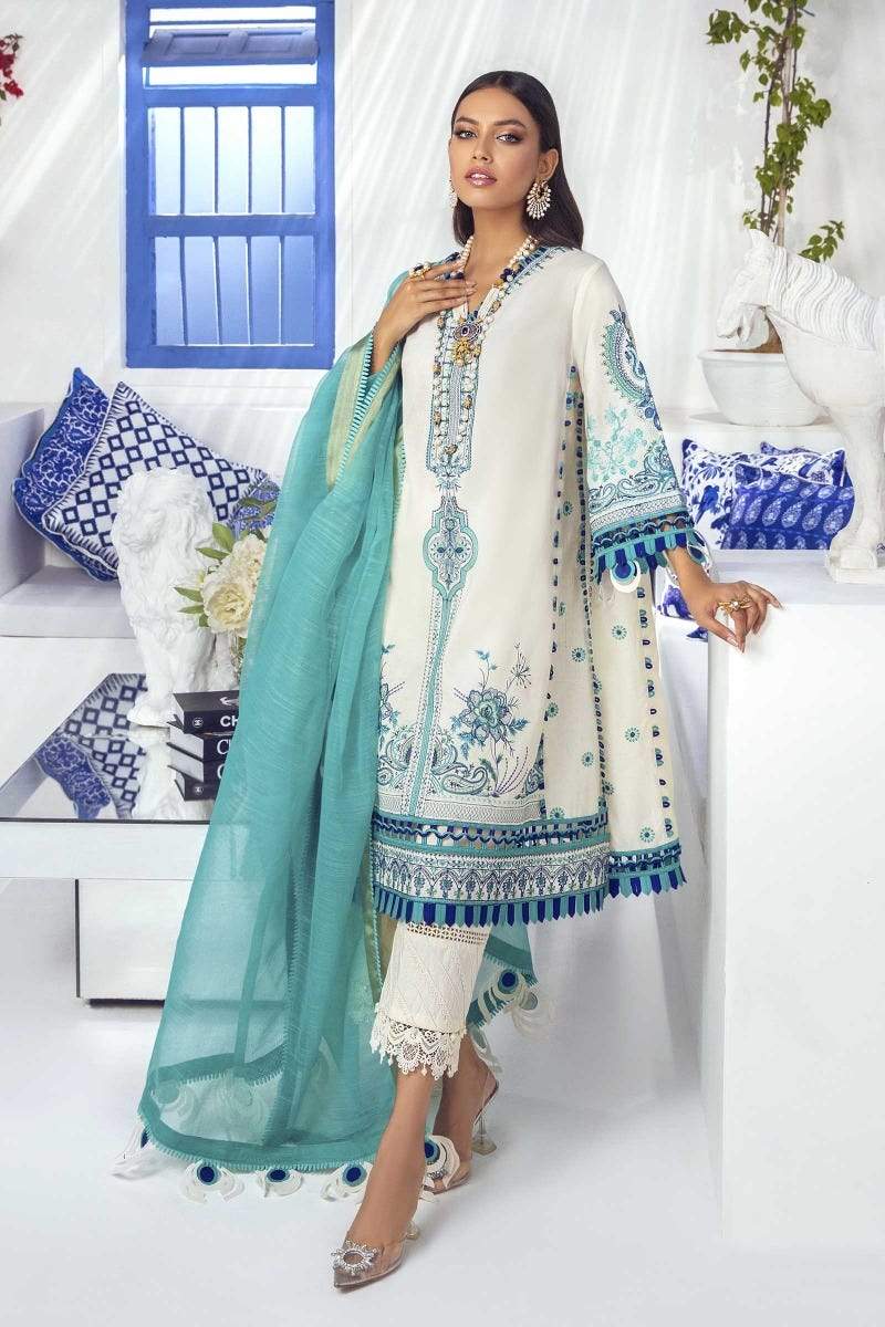Sana Safinaz Luxury Muzlin Lawn Embroidered - 1B