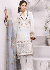 Iznik Embroidered Lawn Suits Unstitched 3 Piece IZ25FE AQRAM-01 - Summer Collection
