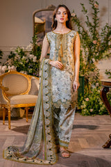 Jade Flora Luxury Chikankari Lawn Suit Unstitched 3 Piece JDL-20476