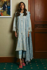 Sana Safinaz Embroidered Slub Suits Unstitched 3 Piece SS23MZ-V3 22B - Winter Collection