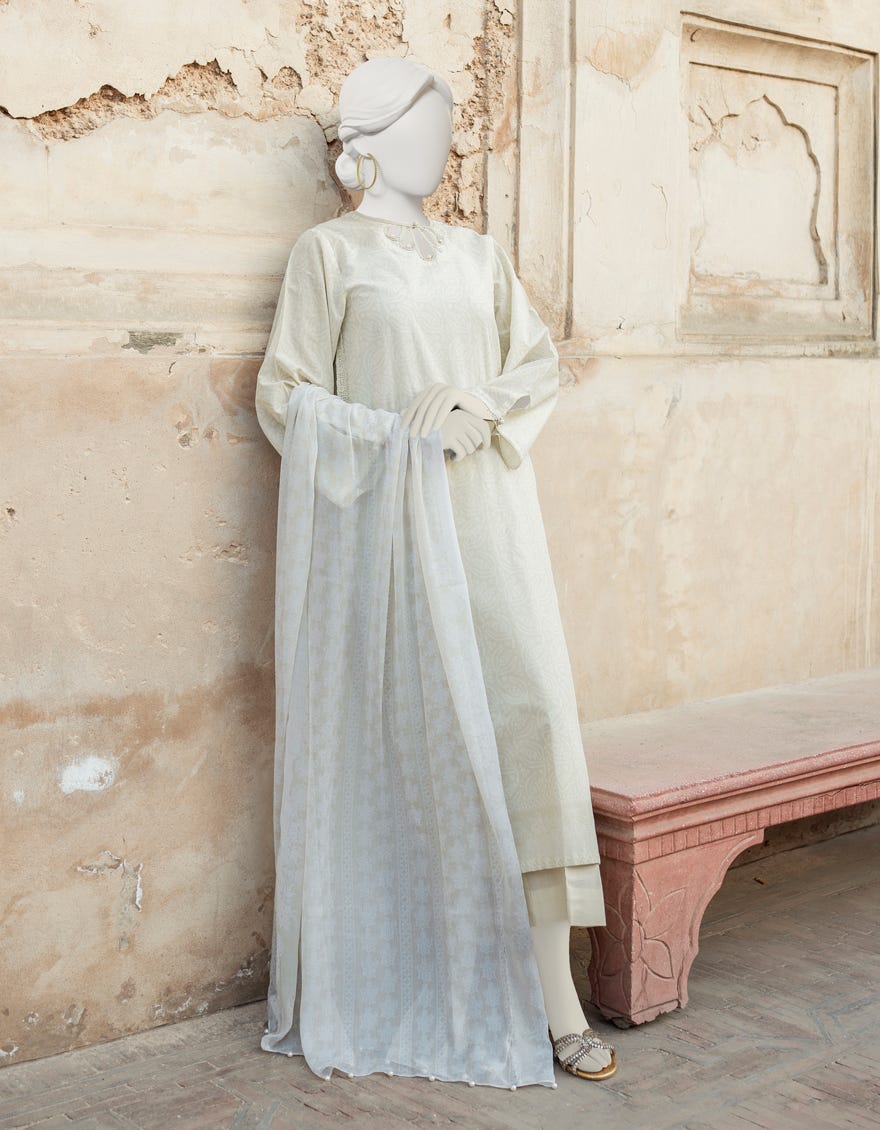 Junaid Jamshaid Festive Lawn - GL188350-3PS-BEG-L