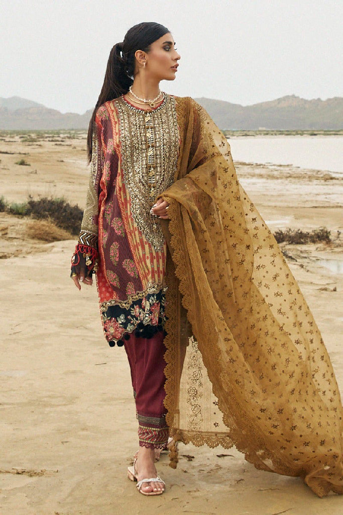 Sana Safinaz Embroidered Slub Suits Unstitched 3 Piece SS23MZ-V3 06B - Winter Collection