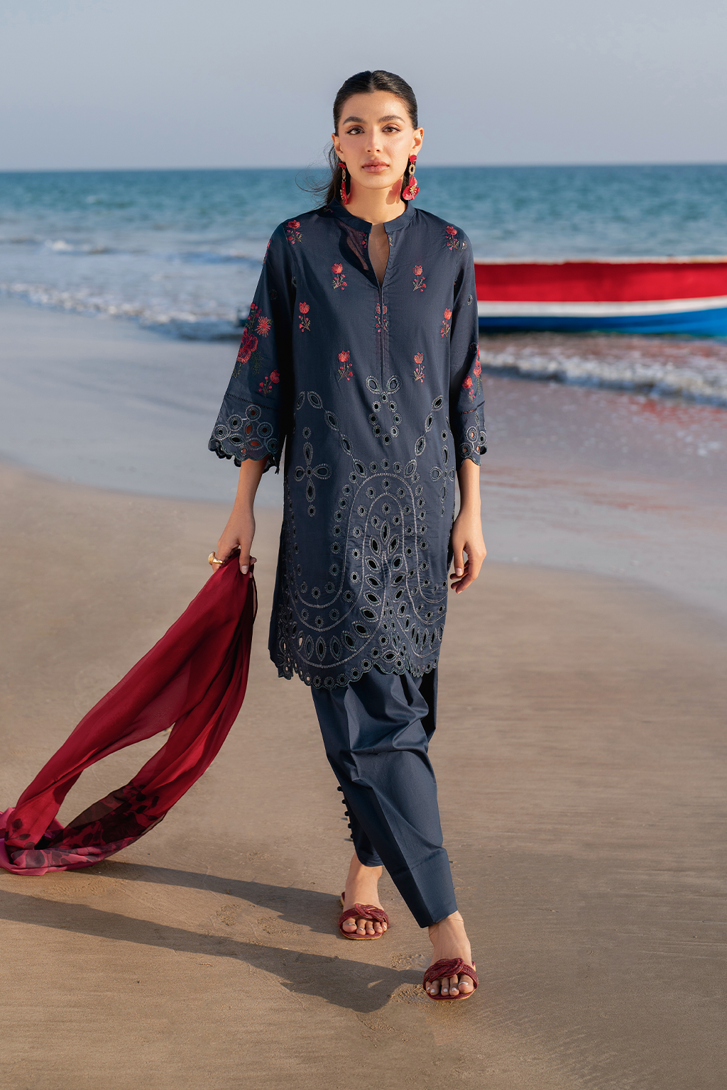 Iznik Embroidered Lawn Suits Unstitched 3 Piece IZ25L UE-404 - Summer Collection