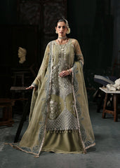 Sardinia Wedding Embroidered Organza Suits Unstitched 3 Piece D-1206 Inara - Formals Collection