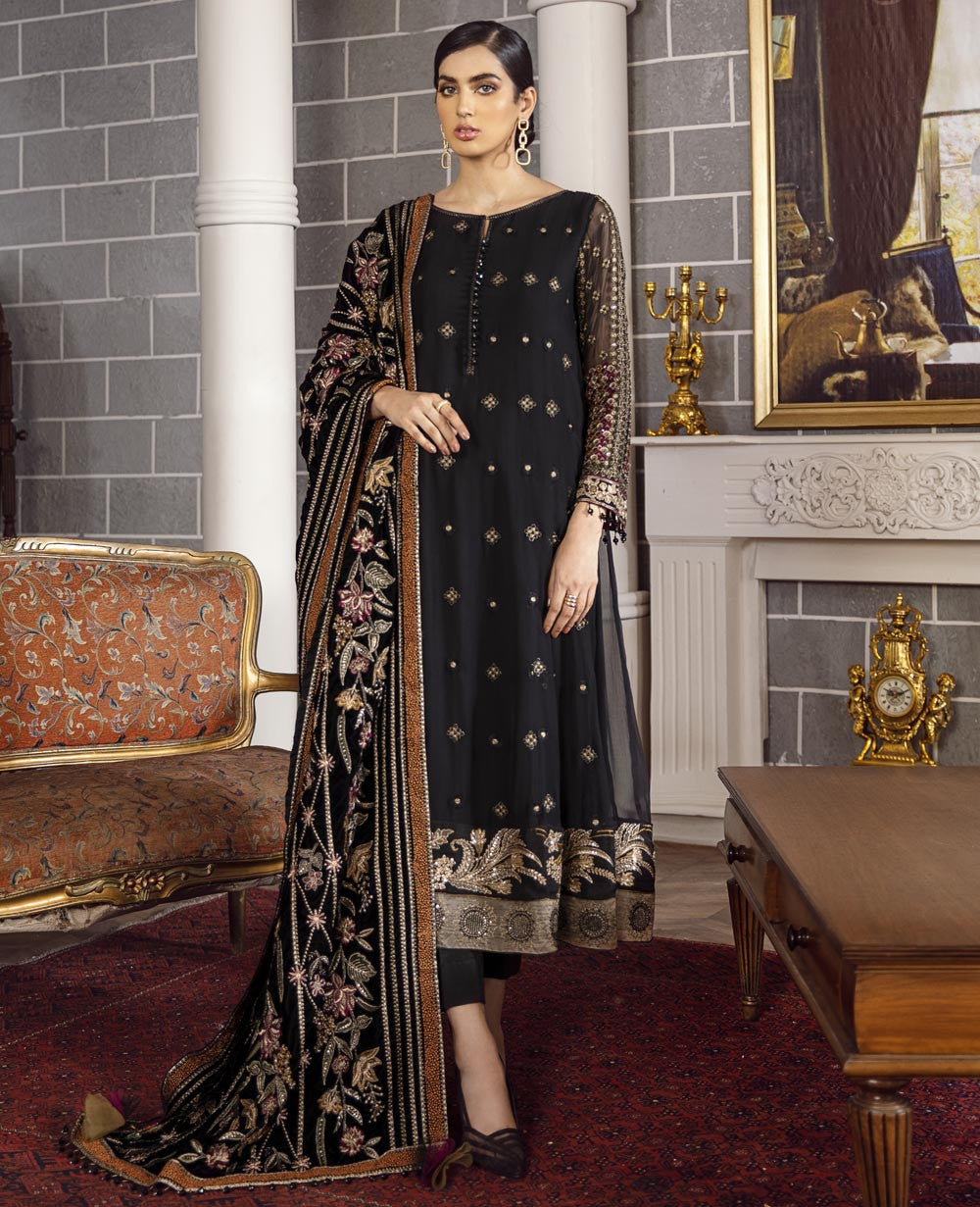 Baroque Chantelle - Meera (Pure Velvet Embroidered Shawl)