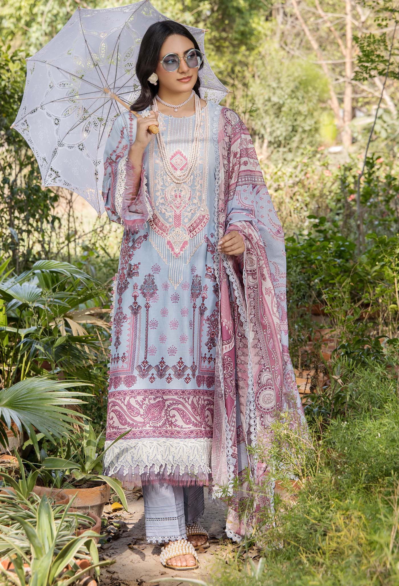 Jasmine by Adan Libas Luxury Lawn Embroidered 3PC Un-Stitched Suits - JAL25-03
