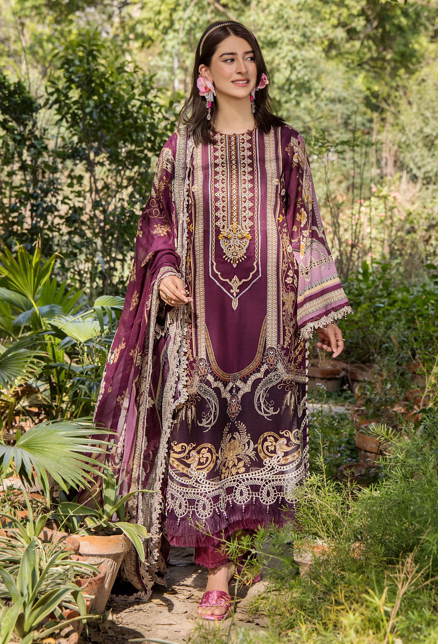 Jasmine by Adan Libas Luxury Lawn Embroidered 3PC Un-Stitched Suits - JAL25-07