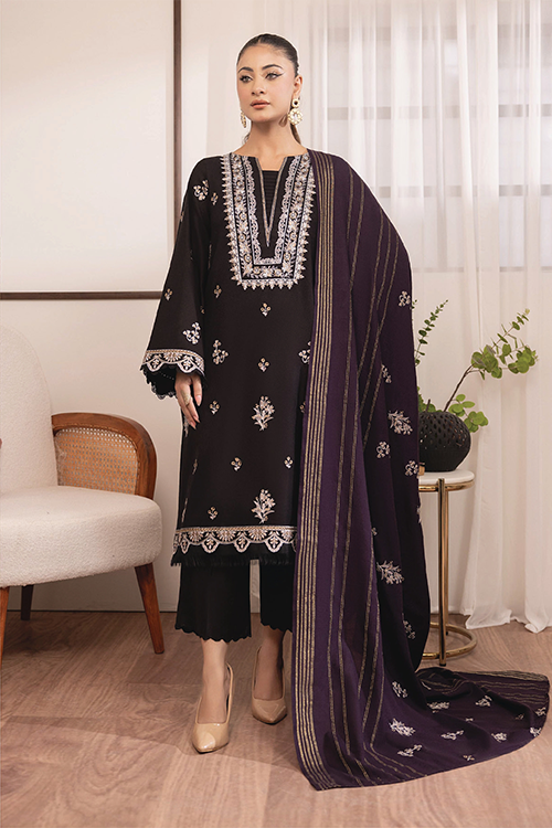 Nova by Celta Peach Embroidered Suit Unstitched 3 Piece NBC25 -03 - Winter Collection