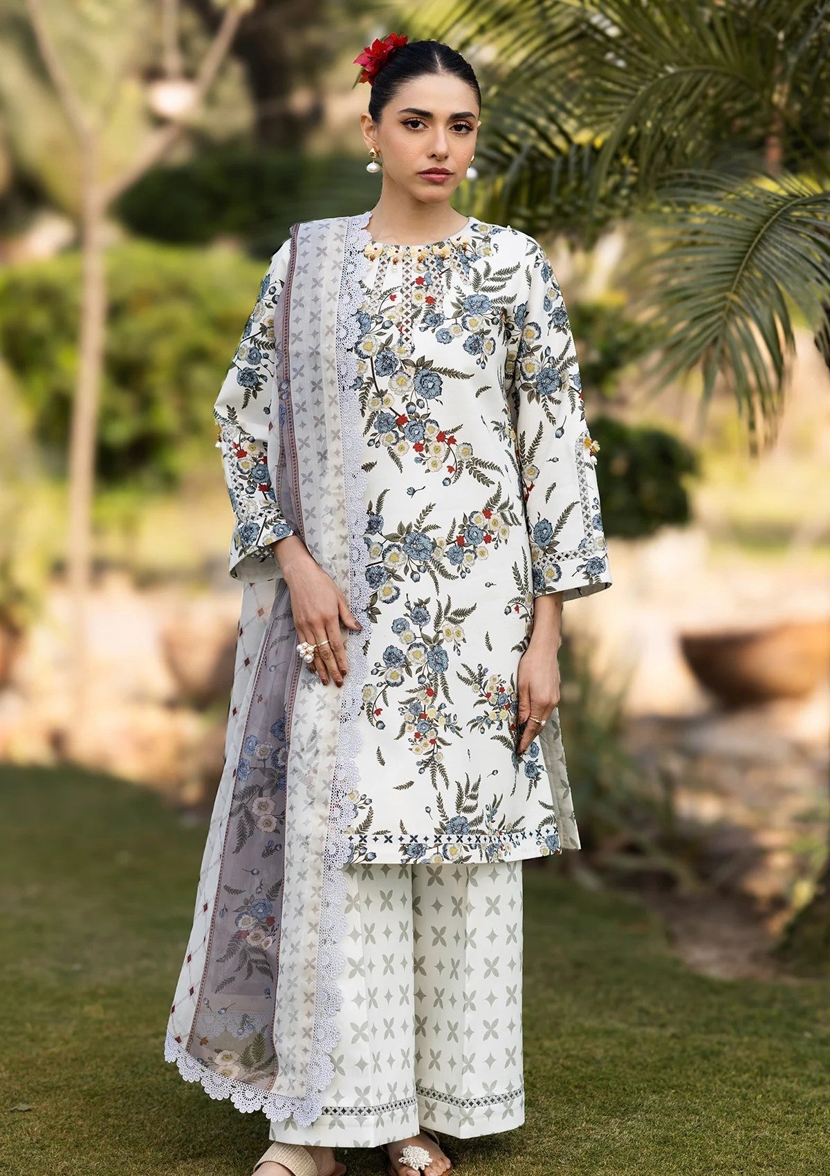 Alizeh Luxury Lawn Prints 3PC Un-Stitched Suit - AF-PL-6040 - Alaska