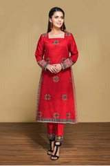 42001314-Embroidered Super Fine Lawn & Cambric-2PC