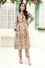 42101014-Printed Super Fine Lawn & Cambric-2PC