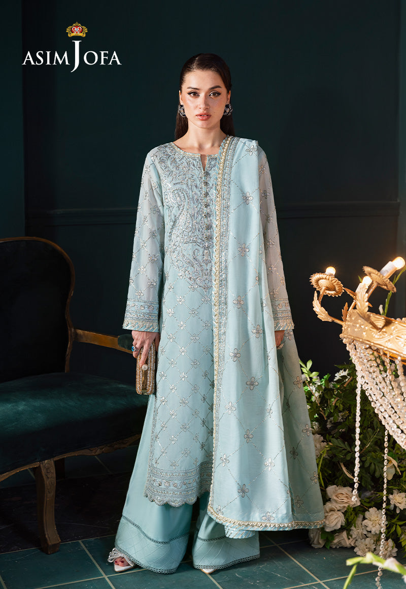 Asim Jofa Luxury Embroidered Suits Unstitched 3 Piece AJ – AJLFC-01
