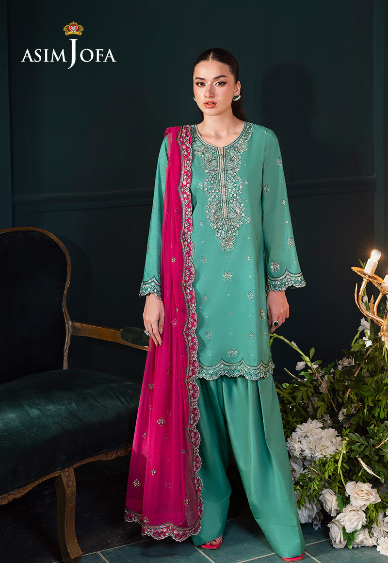 Asim Jofa Luxury Embroidered Suits Unstitched 3 Piece AJ – AJLFC-04
