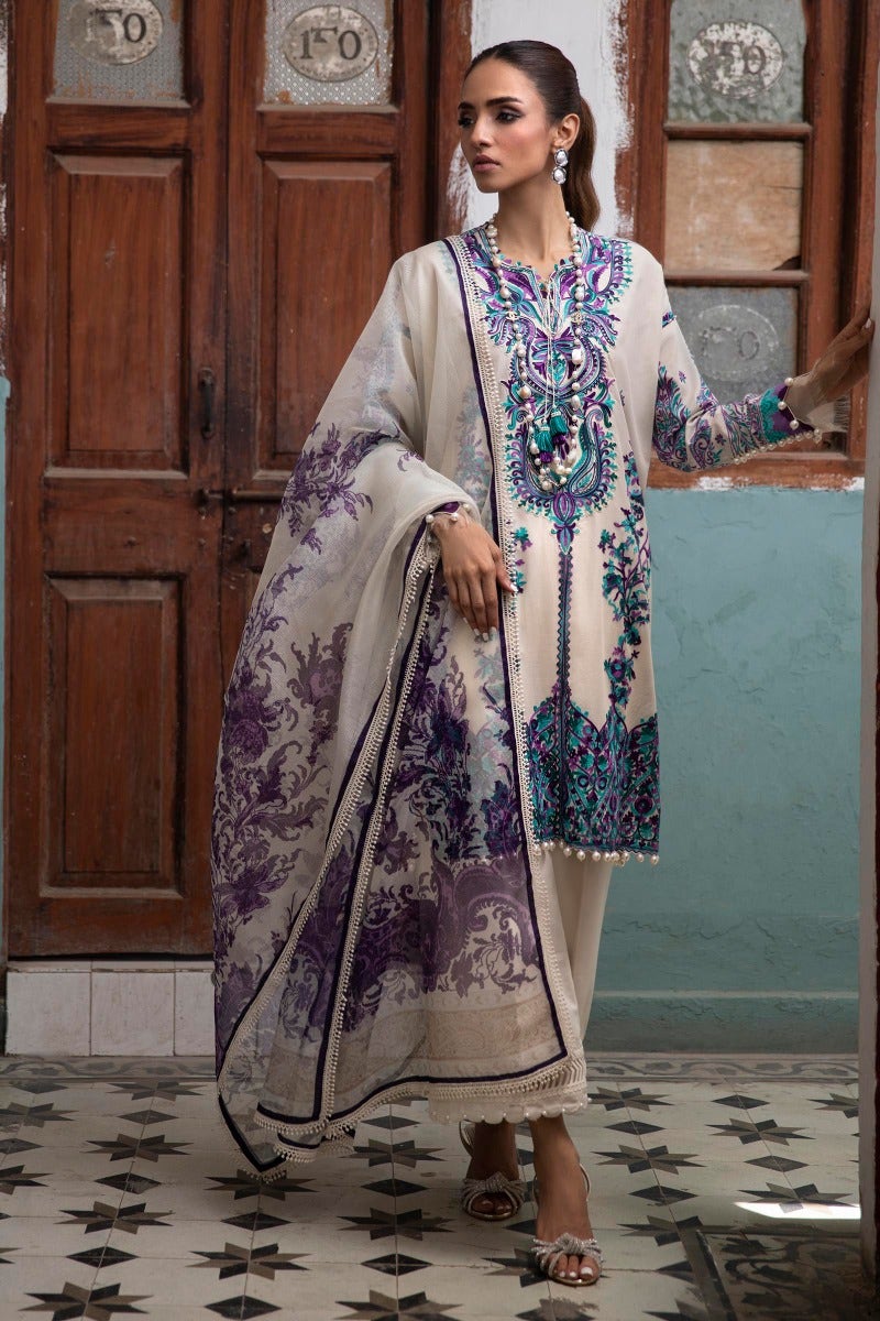 Sana Safinaz Luxury Muzlin Lawn Embroidered - M223-007A-CV