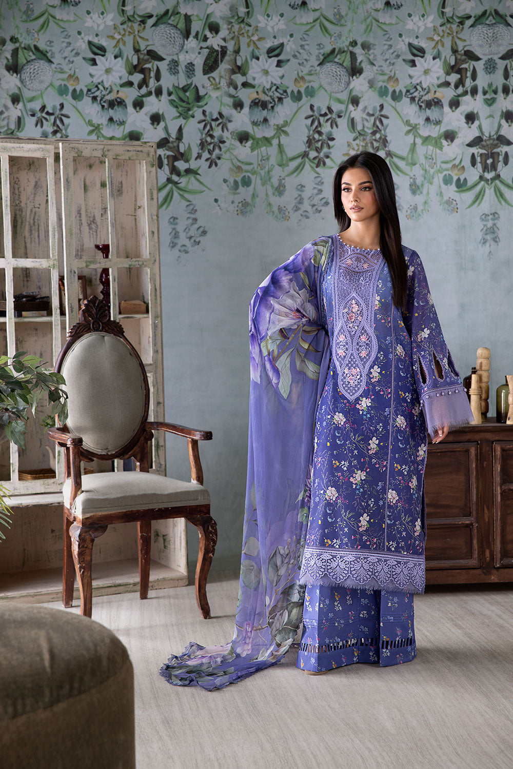 Vital By Sobia Nazir Embroidered Lawn Suits Unstitched 3 Piece SN25-V SV25-08A – Summer Collection