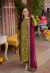 Asim Jofa Embroidered Chiffon Suits Unstitched 3 Piece AJ – AJMJ-16