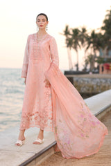 Noor by Saadia Asad Embroidered Lawn Suits Unstitched 3 Piece NSA25EL D3B - Summer Collection
