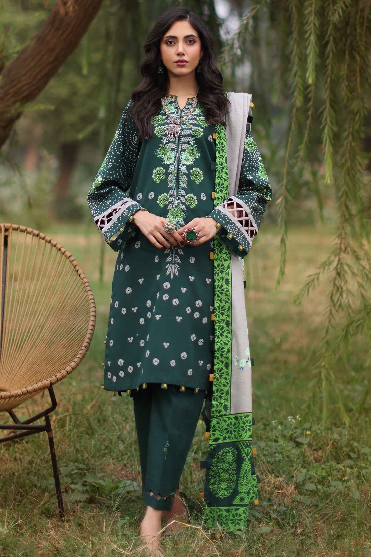 C Prints by Charizma Printed Khaddar Suit Unstitched 3 Piece CRZ24C2 CPW4-14 - Winter Collection