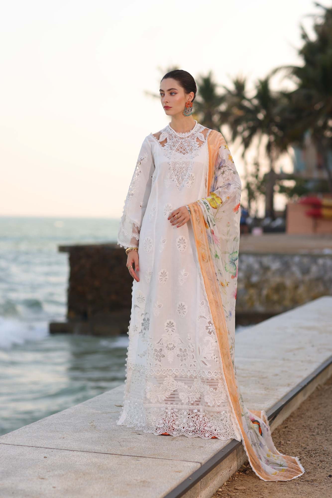 Noor by Saadia Asad Embroidered Lawn Suits Unstitched 3 Piece NSA25EL D9B - Summer Collection