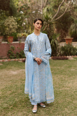 Ayzel by Afrozeh Embroidered Lawn Suits Unstitched 3 Piece D-03 Vezia - Core Collection