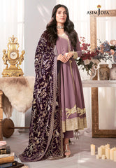Asim Jofa Embroidered Makhmal RoyalVelvet 3 Piece AJAM AJAM-09- Luxury Collection