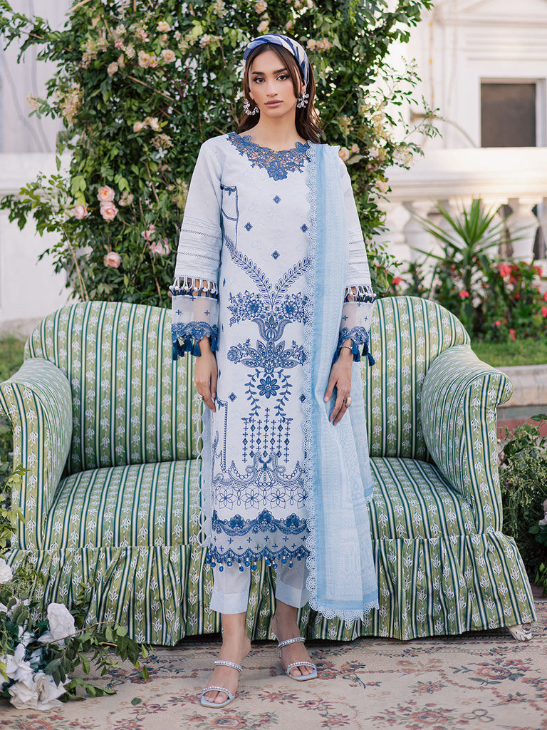 Ivy Bloom by Parishay Embroidered Lawn Suit Unstitched 3 Piece PR25IB IVY-13 - Summer Collection