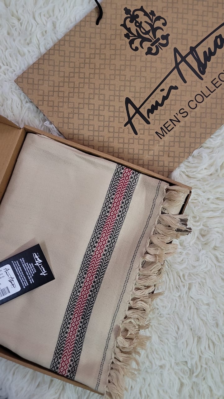 Amir Adnan's Traditional Woolen Shawl - FG-0001570-1000003-Camel Skin