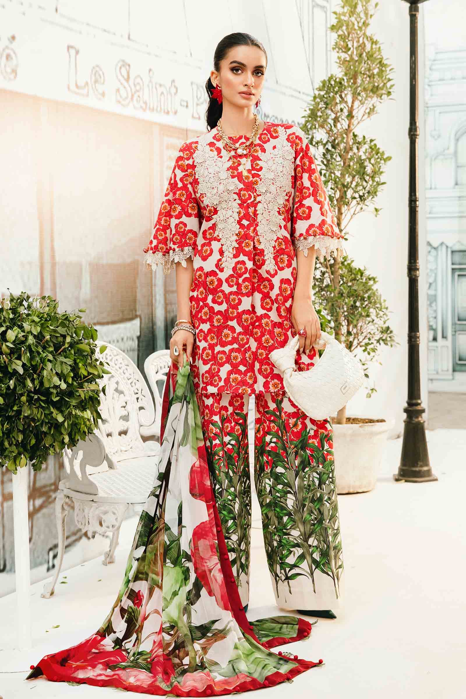 MPrints by Maria B Embroidered Lawn Suits Unstitched 3 Piece MPT-2606-B - Summer Collection