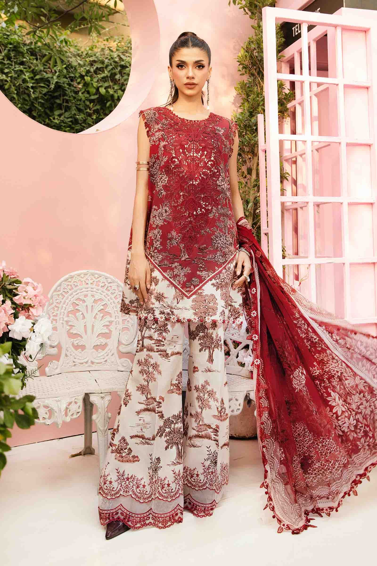 MPrints by Maria B Embroidered Lawn Suits Unstitched 3 Piece MPT-2608-A - Summer Collection